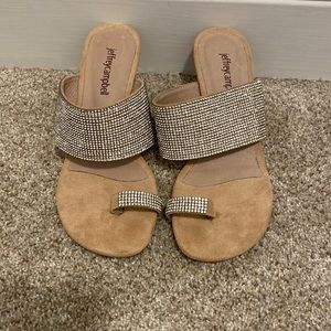 Jeffrey Campbell Elina rhinestone kitten heels. Size 6